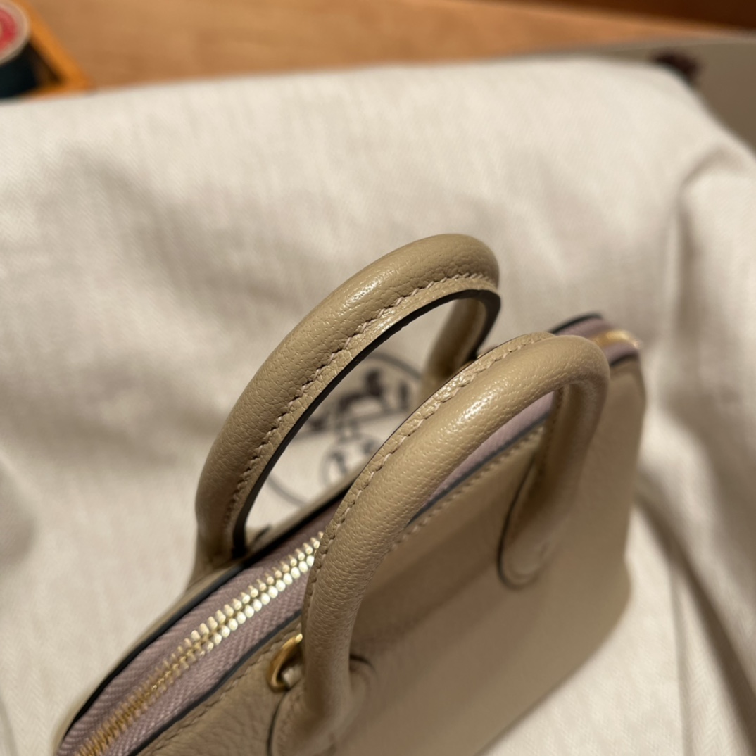 에르메스 미니 볼리드18 트렌치 금장 염소가죽